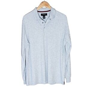 Vintage Oshkosh Men's Polo Tee Medium Gray Long Sleeve